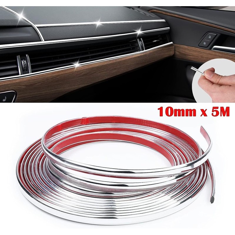 Car Chrome Styling Moulding Trim Strip 10mm x 5M 3633202