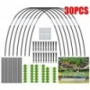 30pcs Greenhouse Tunnel Plant Hoop Garden Seedling Arch Shed Bracket Set 3669401