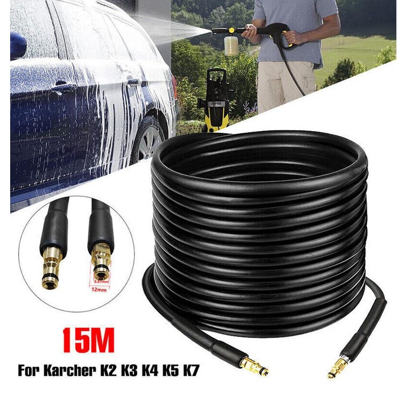 15M Water Blaster High Pressure Washer Extension Hose Pipe for Karcher 2027603