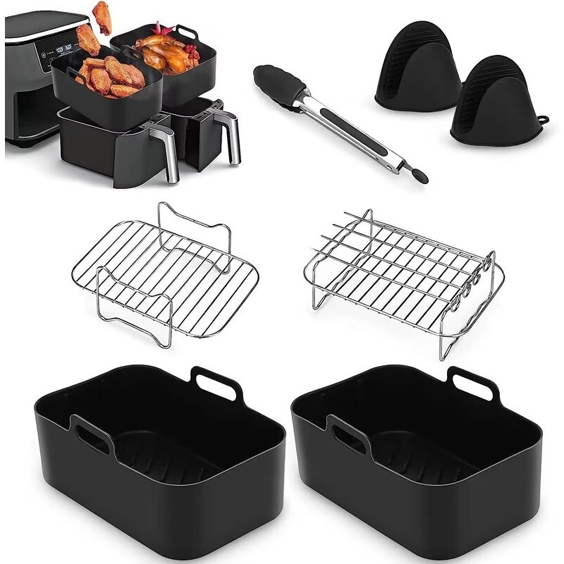 Air Fryer Rack Silicone Pot Accessories for Ninja Dual 2021607