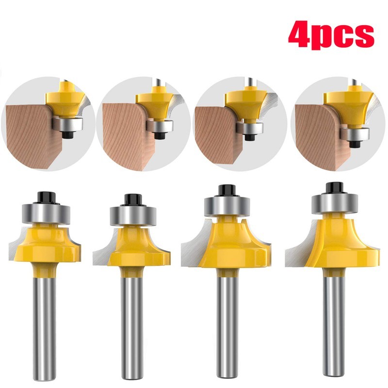 Router Bit Set Roundover Edging Corner Rounding Forming 1/4 Inch 3647641