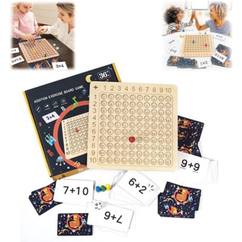 Wooden Montessori Addition Board Game Math Learning Educational Toys 3665101