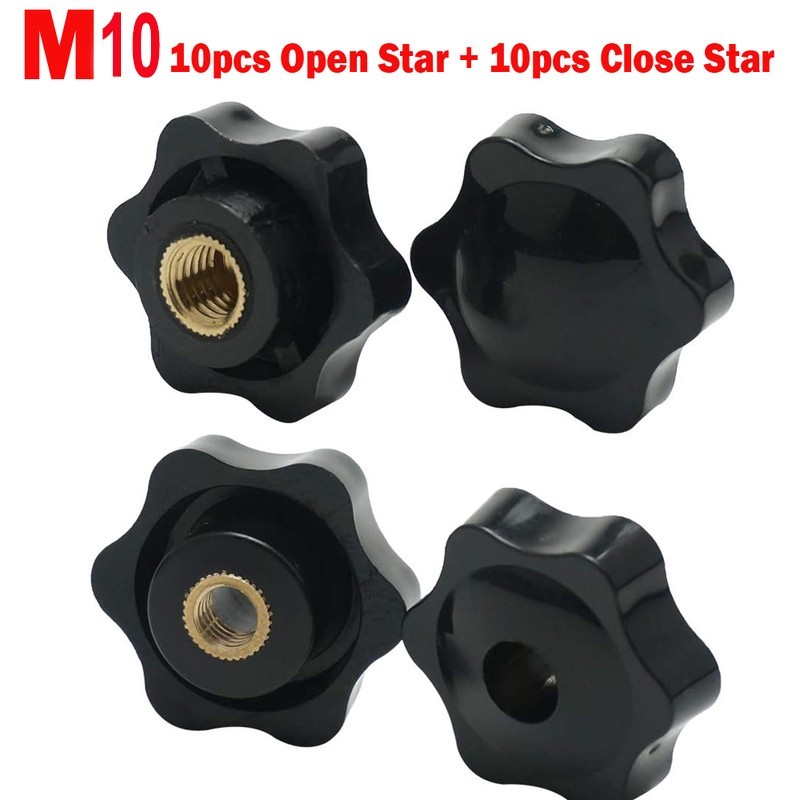 20pcs Tightening Nut M10 Manual Clamping Knob Thumb Nuts 3652806