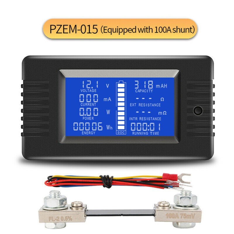 Battery Monitor Current Power Meter 100A Shunt 3629402