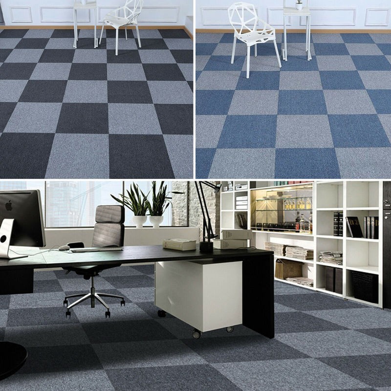 Carpet Tiles Mat Black 0.9KG Per Tile 3630401