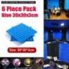 6pcs Blue Acoustic Soundproofing Foam Studio Sound Absorption Panels 2012618