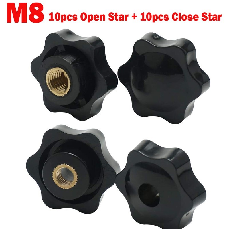 20pcs Tightening Nut M8 Manual Clamping Knob Thumb Nuts 3652802