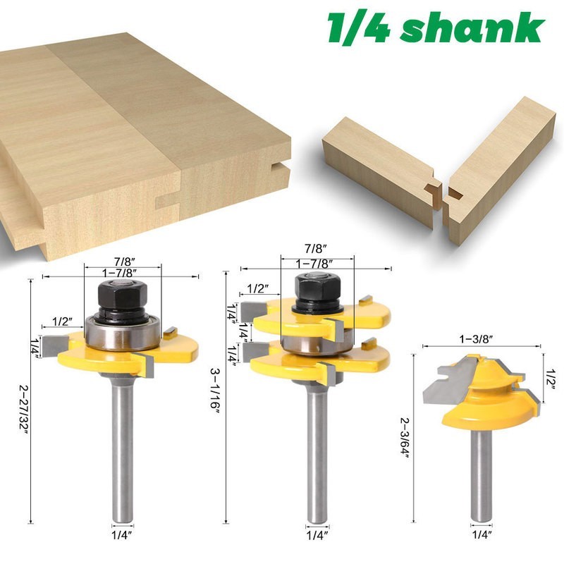 Tongue & Groove Router Bit 1/4 Shank 3647623