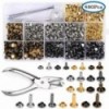 480pcs Leather Rivets Metal Double Cap Rivet Studs DIY Kit 3651801