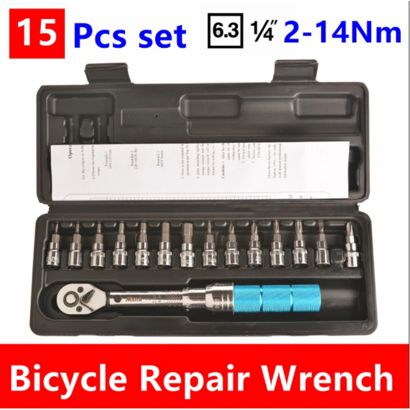 15pcs Torque Wrench Bicycle Repair Tools 3647501