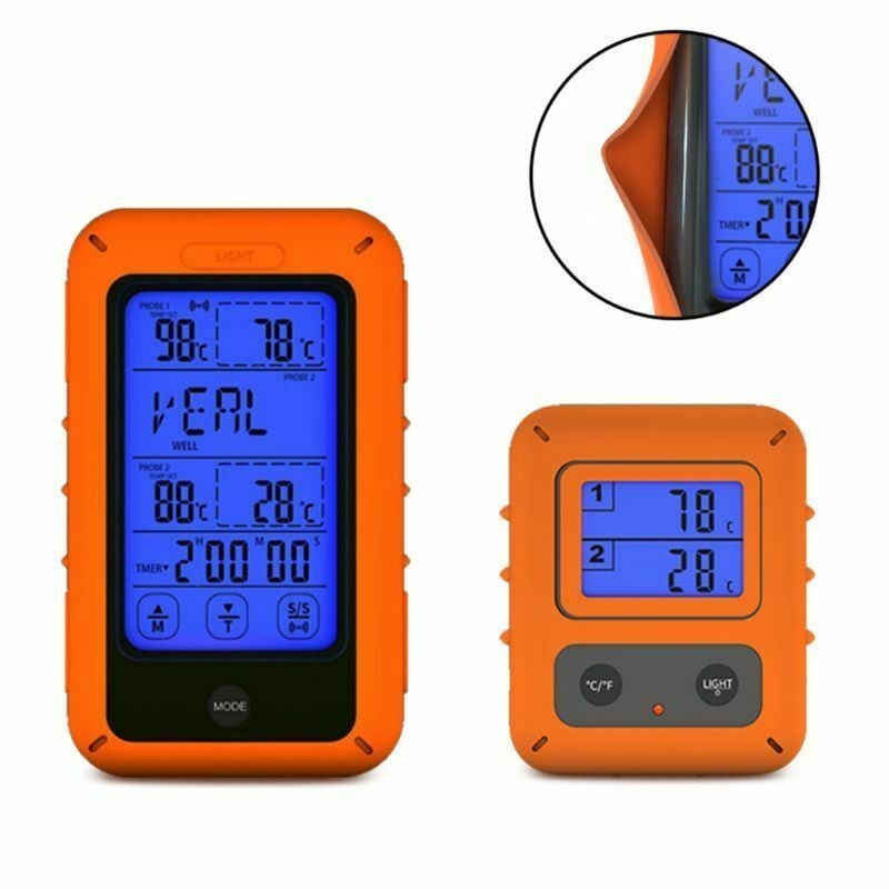 BBQ Thermometer Wireless Digital Meat Dual Probe Remote TP20 3633301