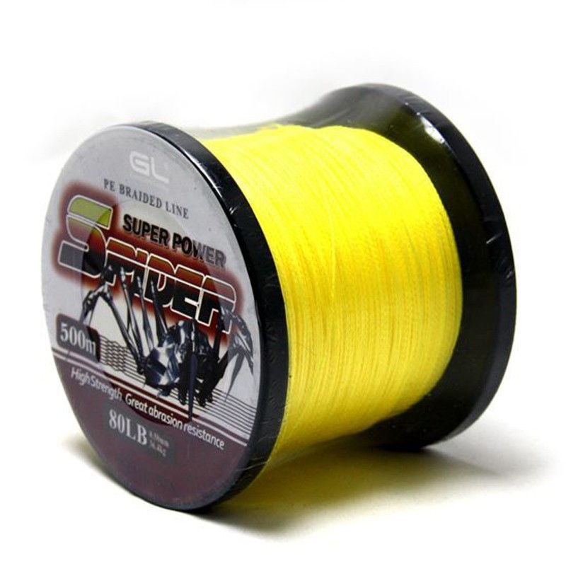 500M 65LB Yellow High Strength DYNEEMA Braided Line