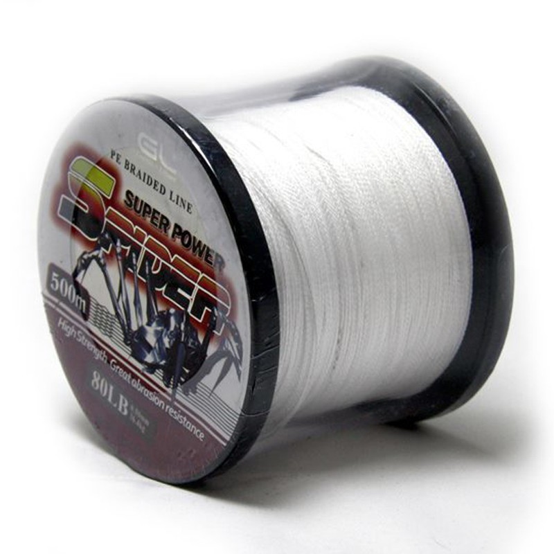 500M 20LB White High Strength DYNEEMA BraidedLine