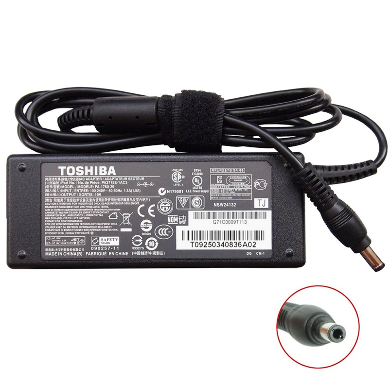 ORIGINAL TOSHIBA 15V 5A 75W POWER ADAPTER (6.3*3.0mm)