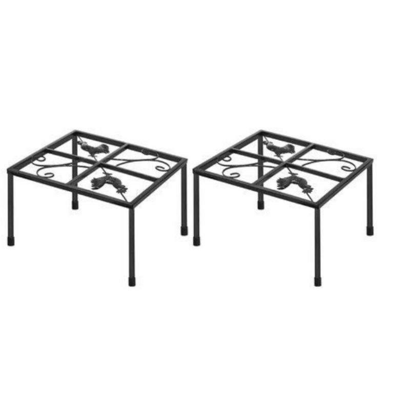 2x Metal Chicken Feeder Stand 3670402