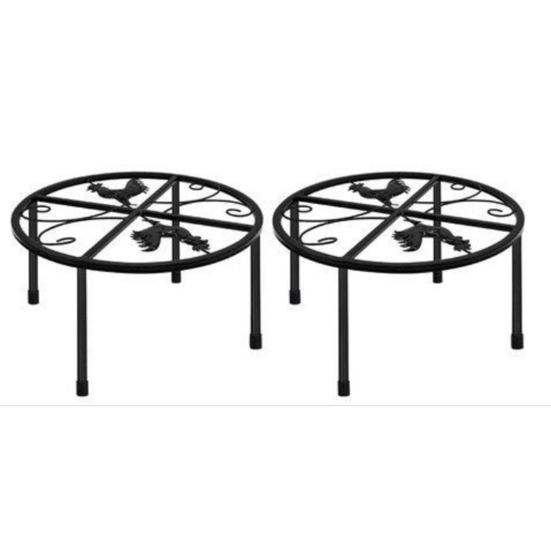 2x Metal Chicken Feeder Stand 3670401