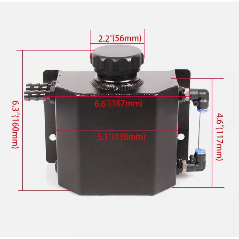 1L Oil Coolant Radiator Aluminum Tank 2042004