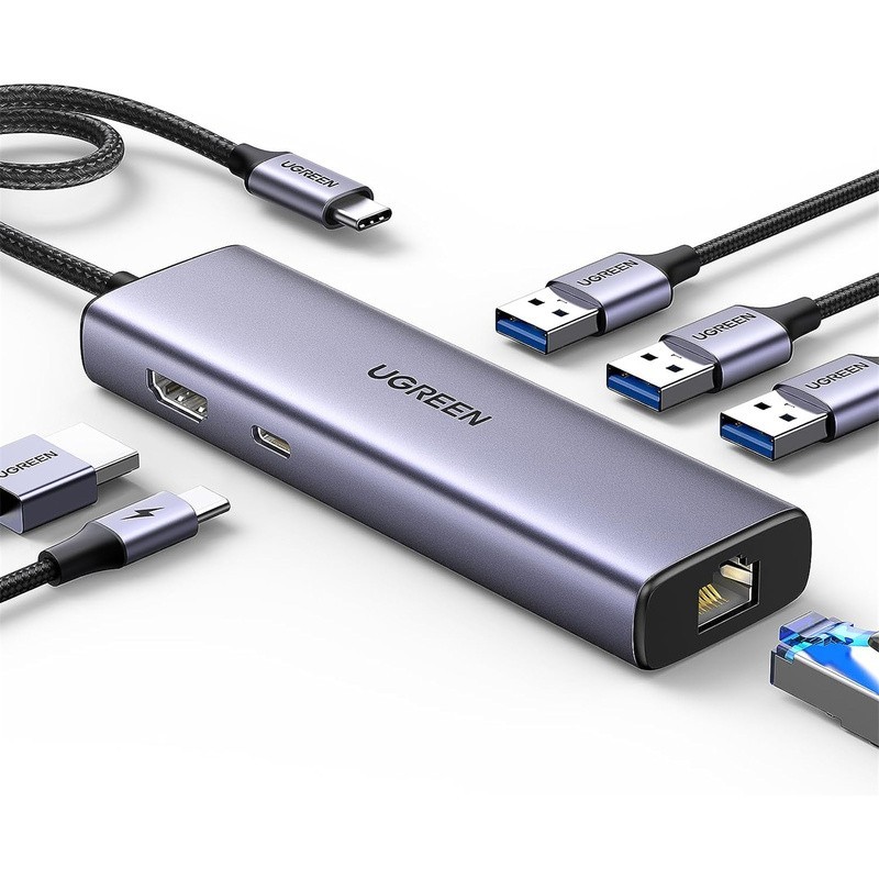 UGREEN USB-C 6-in-1 Hub - USB-C to Ethernet Adapter